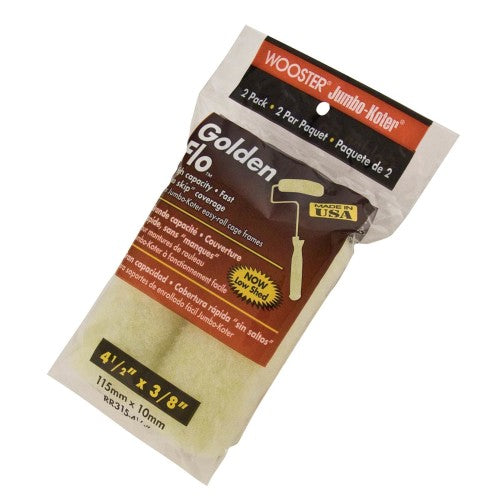 Wooster® RR315-4-1/2 Jumbo-Koter® Golden Flo™ Roller Cover, 3/8" Nap, 2-Pack