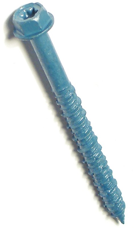 MidWest® 51217 TorqueMaster™ Hex Star Drive Masonry Screw, 1/4"x/4", 100-Pack