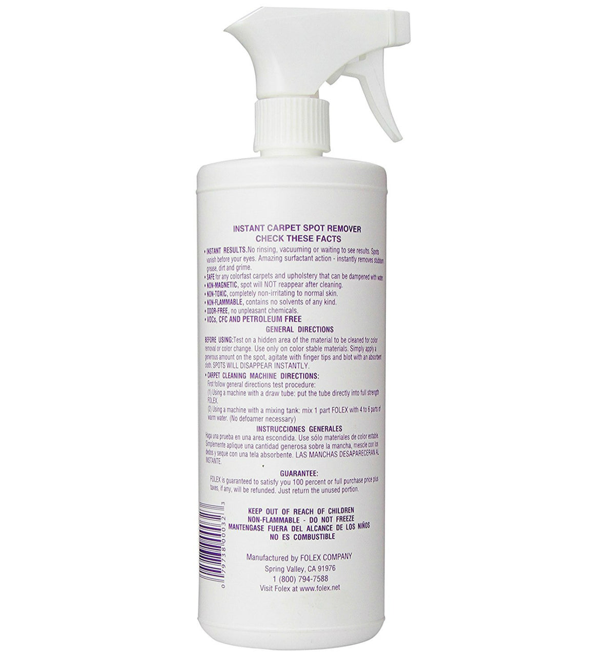 Folex FSR32 Instant Carpet Spot Remover, 32 Oz