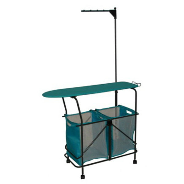 Zenithen LS633SN-TV01 Collapsible Laundry Station w/Bag & Ironing Board, Teal