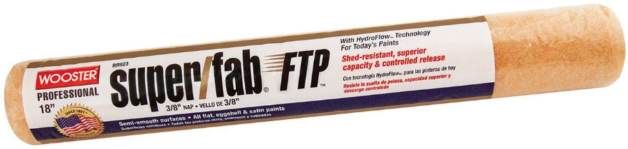 Wooster® RR923-18 Super/Fab® FTP™ Roller Cover, 3/8" Nap, 18"