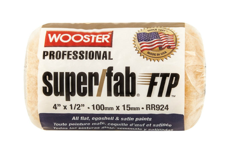 Wooster® RR924-4 Super/Fab® FTP™ Roller Cover, 1/2" Nap, 4"