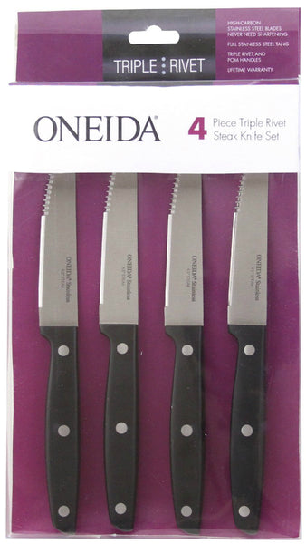 Oneida 55211 Triple Rivet Steak Knife Set, 4-Piece