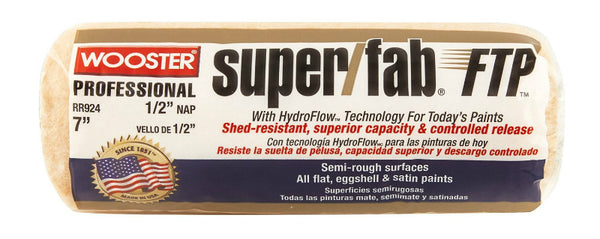 Wooster® RR924-7 Super/Fab® FTP™ Roller Cover, 1/2" Nap, 7"