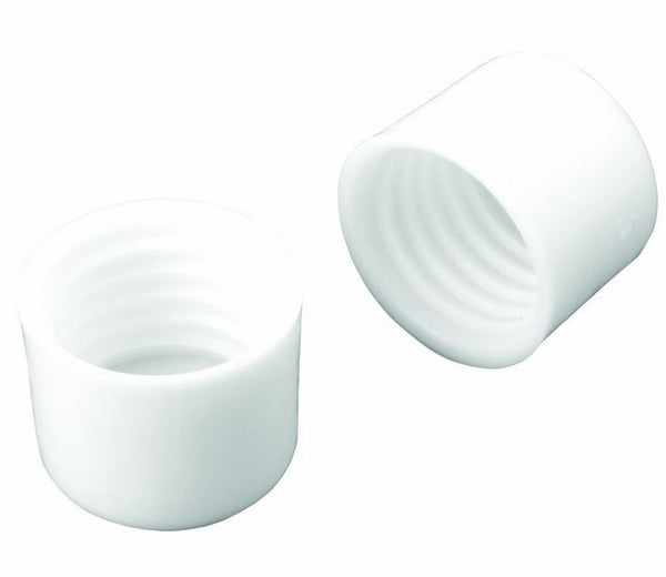 Knape & Vogt® CD-0019 Closet Pro™ Regular Duty Pole End Caps, White, Pair