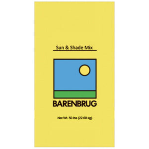 Barenbrug 98650 Sun & Shade Grass Seed Mix, 50 Lbs