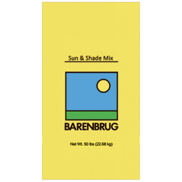 Barenbrug 98650 Sun & Shade Grass Seed Mix, 50 Lbs