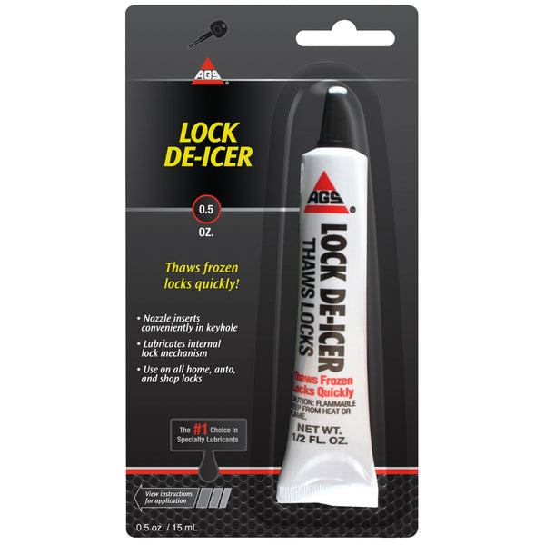 Ags® MZ-1 Lock De-Icer Thaws Frozen Locks, 0.5 Oz Tube