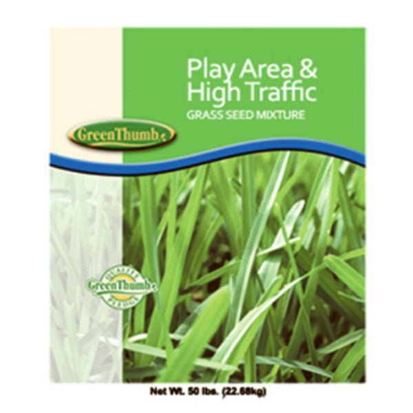 Green Thumb 13086 Play Area & High Traffic Grass Seed, 50 Lbs