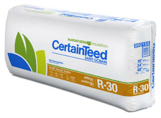 CertainTeed 90005450 Sustainable Insulation® Kraft Faced Batt, 10" x 24" x 48"