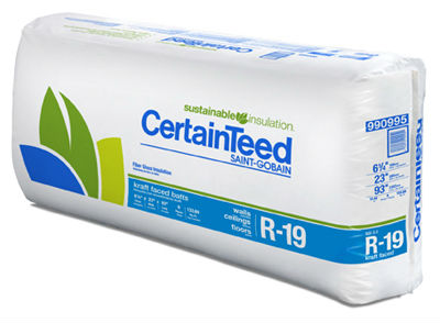 CertainTeed 90005454 Sustainable Insulation® Kraft Faced Batt, 6-1/4" x 23" x 93"