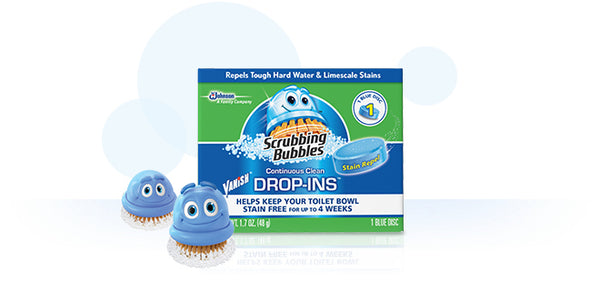 Scrubbing Bubbles® 70480 Vanish® Continuous Clean Drop-Ins™, 3.4 Oz, Blue, 3-Pk