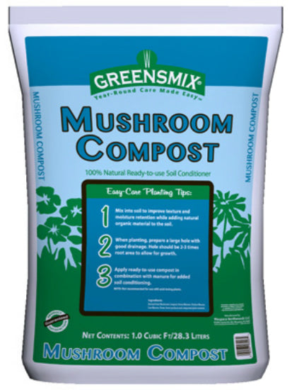 Greensmix WGM03227 Mushroom Compost, 1 Cu.Ft.