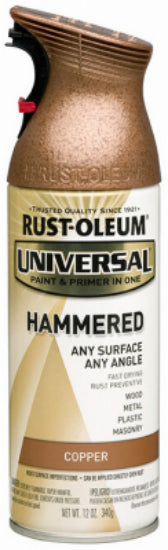 Rust-Oleum® 247567 Universal® Hammered Spray Paint, 12 Oz, Copper Hammered