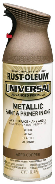 Rust-Oleum® 249132 Universal® Metallic Spray Paint, 12 Oz, Aged Copper Metallic