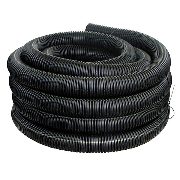 ADS® 04540010 Single Wall Corrugated HDPE Solid Drainage Pipe, 4" x 10'