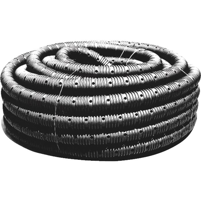 ADS® 04020010 Channel-Flow® Single Wall Leach Bed Perforated Drain Pipe, 4" x 10'
