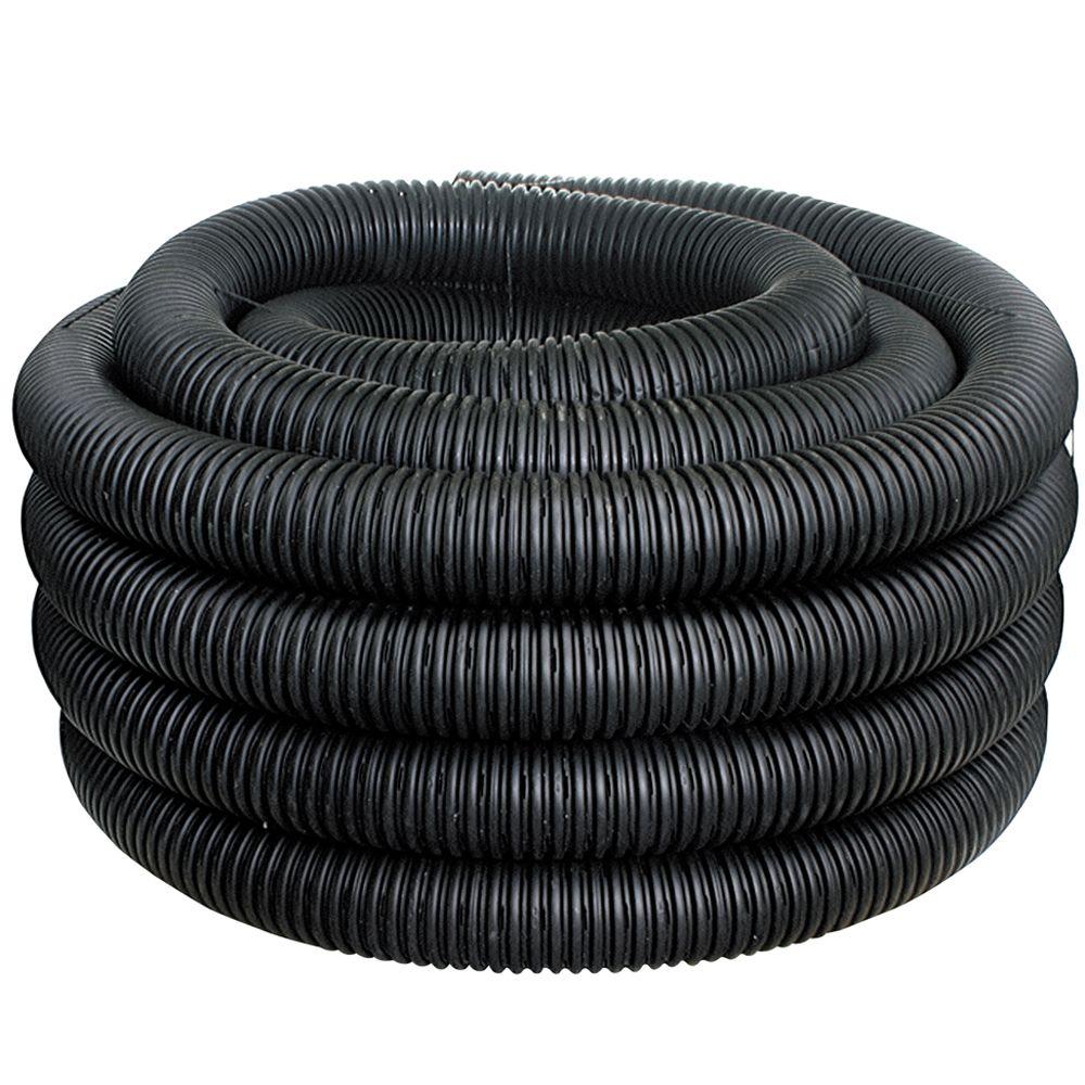 ADS® 03010100 Single Wall Corrugated HDPE Perforated Drainage Pipe, 3" x 100'