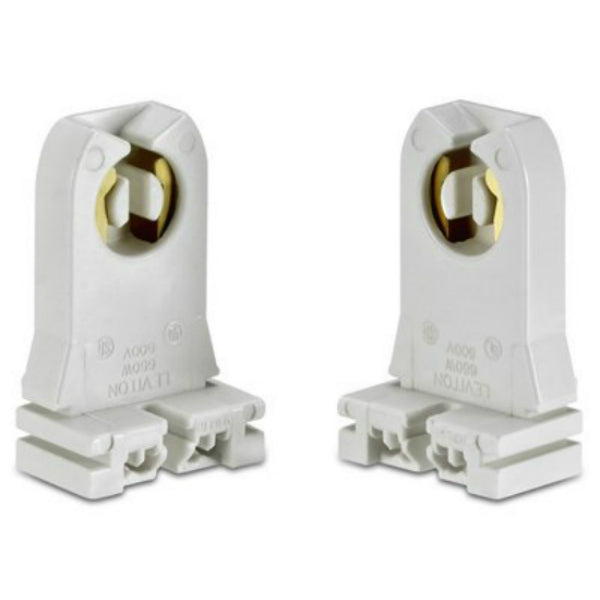 Leviton® C20-13354-00W Bi Pin Standard Fluorescent Lampholder, 660W, White