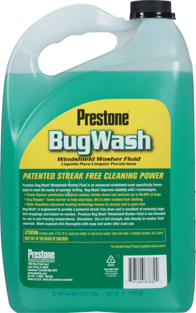 Prestone Products AS657 Bug Wash® Windshield Washer Fluid, 1-Gallon
