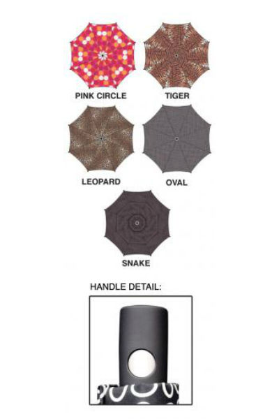 SkyTech® RT-852 Automatic Super Mini Umbrella, Assorted Print, 42" Coverage