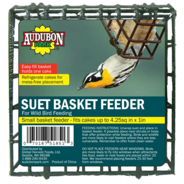 Audubon Park® 1841 Suet Basket Feeder Cage for Wild Bird Feeding, Metal