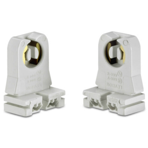 Leviton C20-13351-00W Bi-Pin Linear Fluorescent Lampholder, 660 W, White