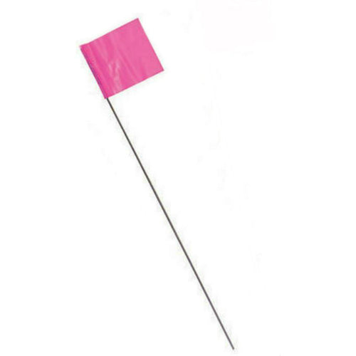 CH Hanson® 15066 Fluorescent Marking Stake Flag, 15", Pink, 10-Pack