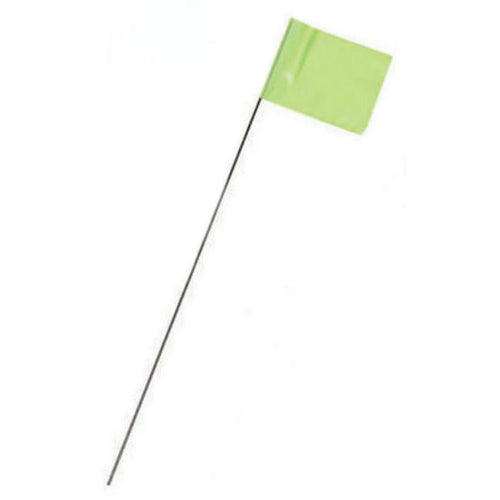 CH Hanson® 15067 Fluorescent Marking Stake Flag, 15", Lime, 10-Pack