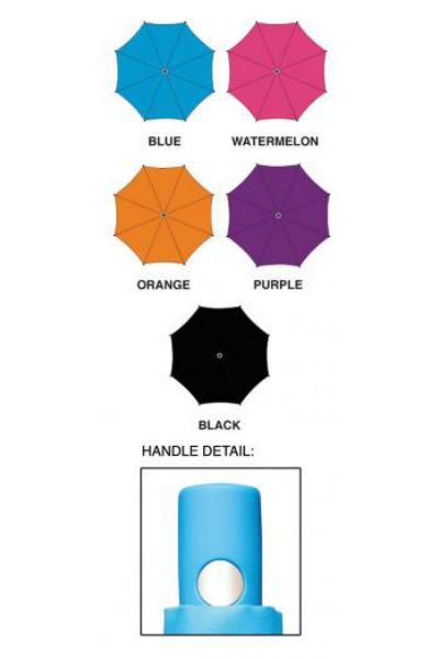 SkyTech® RT-850 Automatic Super Mini Umbrella, Assorted Colors, 42" Coverage
