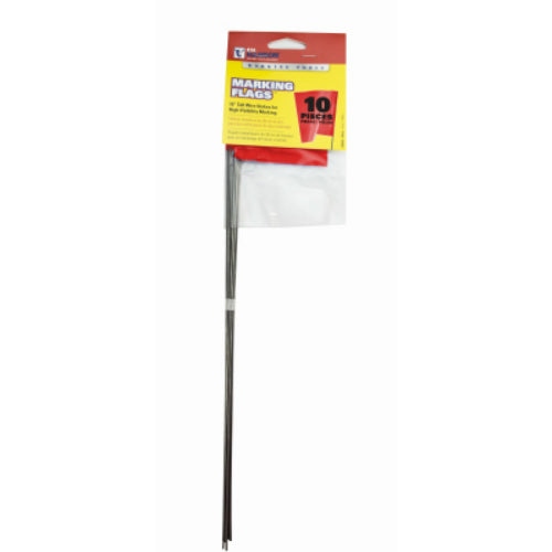 CH Hanson® 15065 Fluorescent Marking Stake Flag, 15", Red, 10-Pack