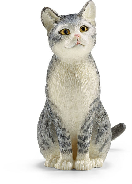 Schleich® 13771 Sitting Cat Toy Figure, For Ages 3+