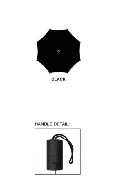 WeatherZone® 1101 Folding Automatic Umbrella, Black, 42" Coverage