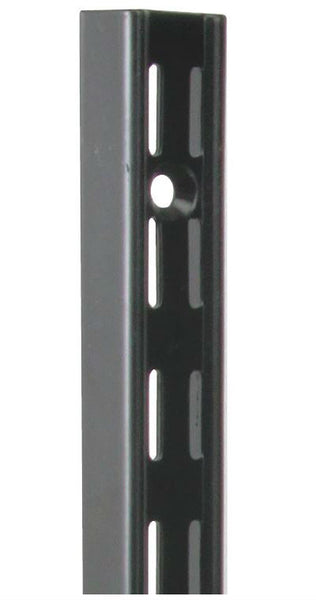 Knape & Vogt® 82-BLK-48 Heavy-Duty Steel Dual Track Shelf Standard, 48", Black