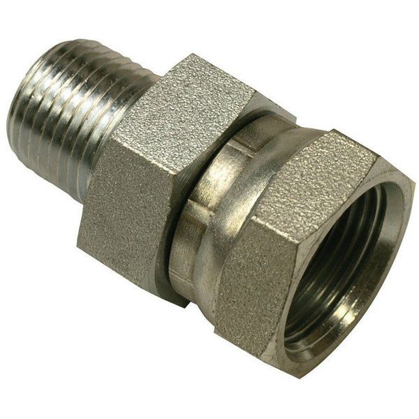 Apache 39004400 Straight Hydraulic Adapter, 1/2"MP x 3/4"FP Swivel