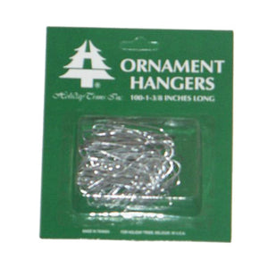 Holiday Trim 3926000 Xmas Regular Ornament Hook/Hanger, Silver, 1-3/8", 100-Ct