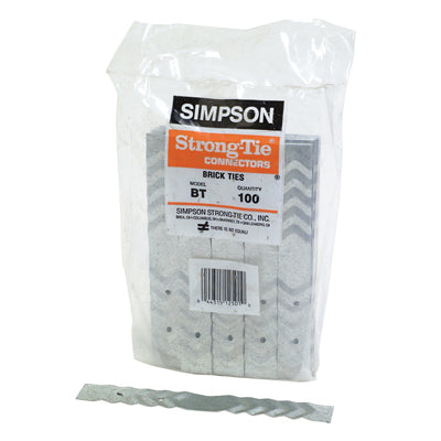 Simpson Strong-Tie BT-R100 Brick Ties, 22 Gauge, 100-Pack