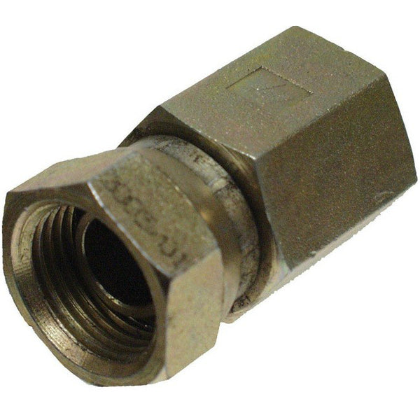 Apache 39004625 Straight Hydraulic Adapter, 1/4'' FP x 1/4'' FP Swivel