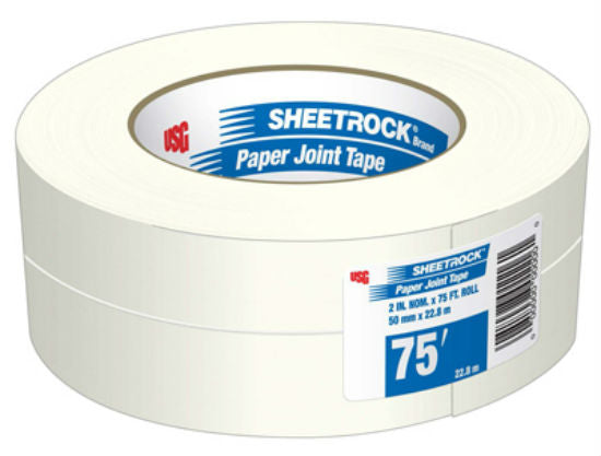 Sheetrock® 380041 Drywall & Wall Board Paper Joint Tape, 2-1-/16" x 75'