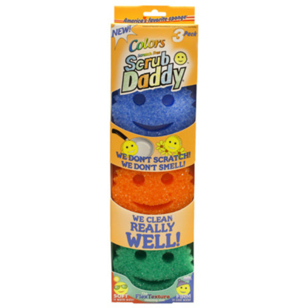 Scrub Daddy SDC3CTX12 Heavy Duty Scrub Sponge, Multicolored
