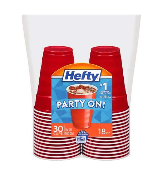 Hefty C21806 Easy Grip Party Cups, 18 Oz, 30-Count