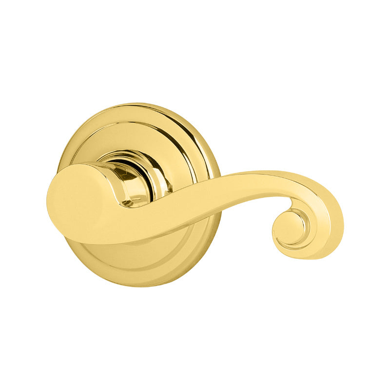Kwikset 720LL-3-CP Signature Series Lido Universal Passage Lever, Polished Brass