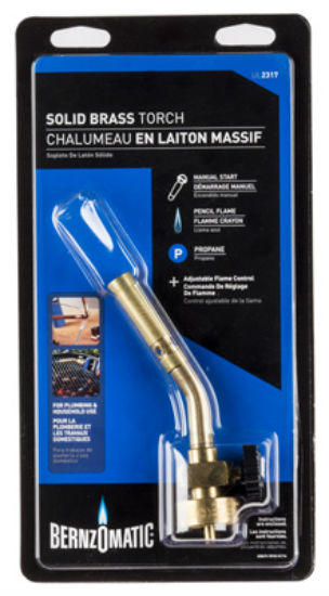 Bernzomatic UL2317 Pencil Flame Torch Head, Brass Construction