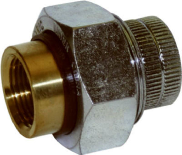 Homewerks® 520-03-12-12B-Z Dielectric Union, FIP x Female Brass Pipe, 1/2"x1/2"