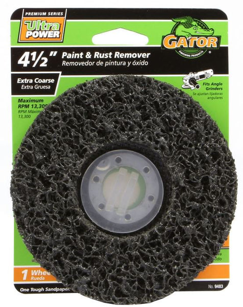 Gator® 9483 Silicon Carbide Paint & Rust Remover, Extra Coarse, 4-1/2"