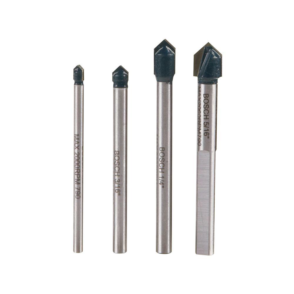Bosch GT2000 Glass & Tile Bit Set, 4-Piece