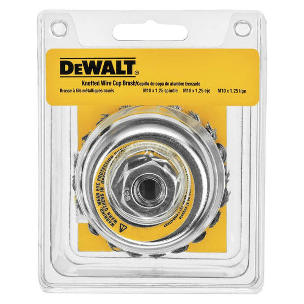 DeWalt® DW4916 High Performance™ Carbon Knot Wire Cup Brush, 4" x 5/8"-11 Arbor