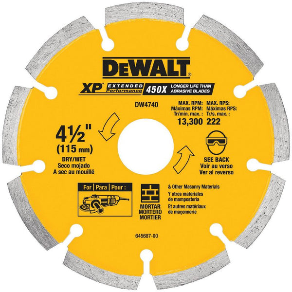 DeWalt® DW4740 XP™ Extended Performance Tuck Point Blade, 4-1/2" x 0.250"