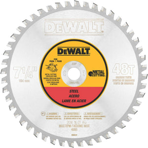 DeWalt® DWA7766 Ferrous Metal Cutting Blade, 48 Teeth, 7-1/4"