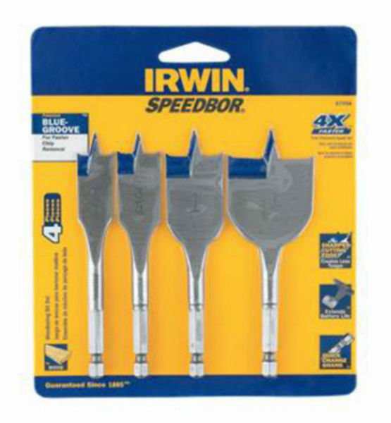 Irwin® 87954 SpeedBor® Short Length Spade Bit Set, 4-Piece